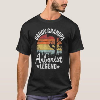 Mens Daddy Grandpa Arborist Legend Tree Climbing D Tシャツ