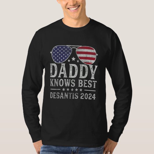 Mens Daddy Knows Best Desantis 2024 Ron Desantis 2 Tシャツ (正面)