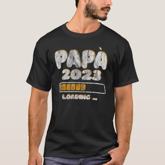 Mens Daddy Loading 2023 Futureパパ Tシャツ (正面)