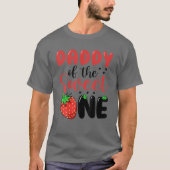 Mens Daddy Of The Sweet One Strawberry 1St First B Tシャツ (正面)