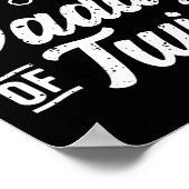 Mens Daddy Of Twins Shirt Funny New Dad To Be Expe ポスター (角)