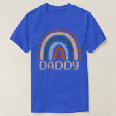 Mens Daddy Rainbow, Boho Rainbow Daddy, カッコいいパパF Tシャツ (デザイン正面)