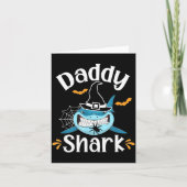 Mens Daddy Shark Funny Halloween Daddy Announcemen カード (正面)
