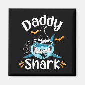 Mens Daddy Shark Funny Halloween Daddy Announcemen マグネット (正面)
