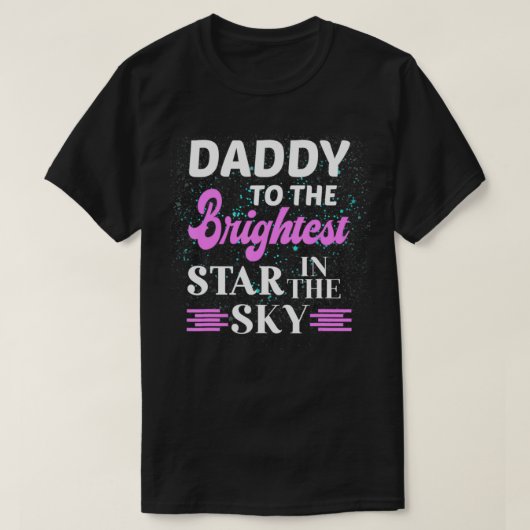 Mens Daddy To An Angel Baby  Baby Loss for Dad  Tシャツ (デザイン正面)
