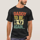 Mens Daddy To Re New Dadar Soon 2nd Father Sec Tシャツ (正面)