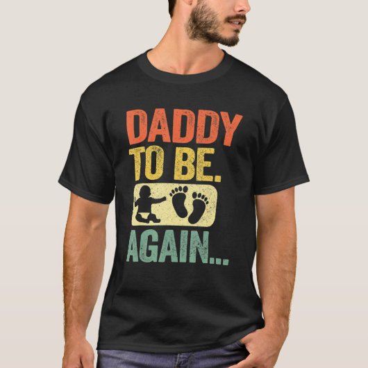 Mens Daddy To Re New Dadar Soon 2nd Father Sec Tシャツ (正面)