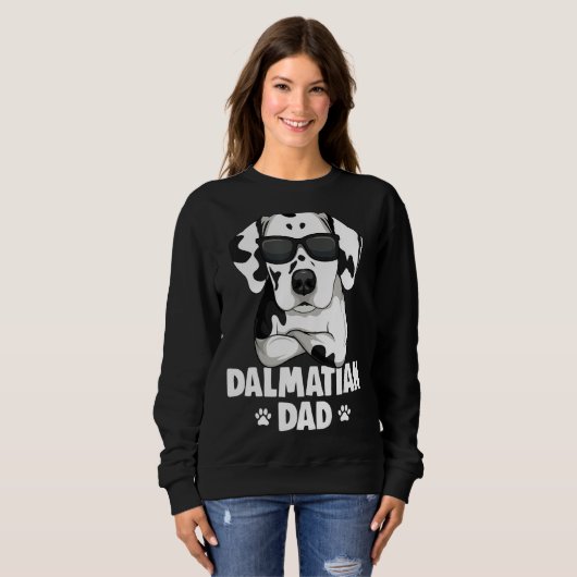 Mens Dalmatian Dog Dad スウェットシャツ (正面フル)
