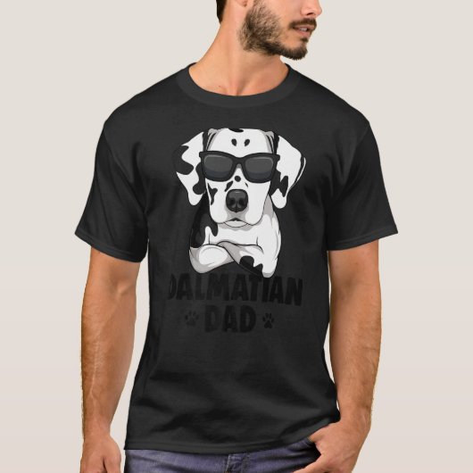 Mens Dalmatian Dog Dad Premium Tシャツ (正面)