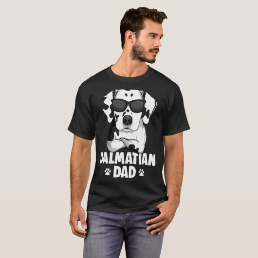 Mens Dalmatian Dog Dad Tシャツ (正面フル)