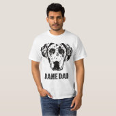 Mens Dane Dad - Great Dane Dad  Tシャツ (正面フル)
