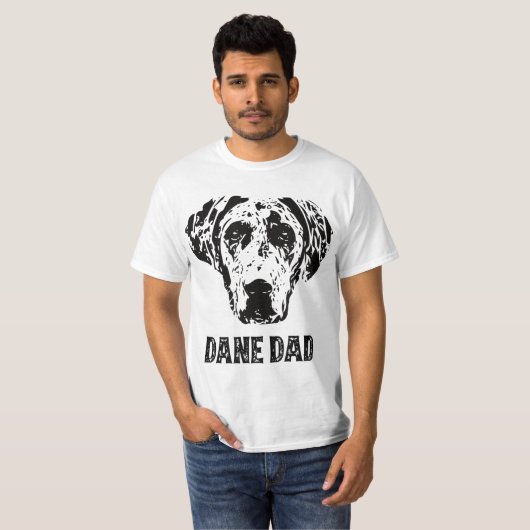 Mens Dane Dad - Great Dane Dad Tシャツ (正面フル)