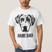 Mens Dane Dad - Great Dane Dad Tシャツ (正面)