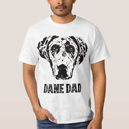 Mens Dane Dad - Great Dane Dad  Tシャツ (正面)