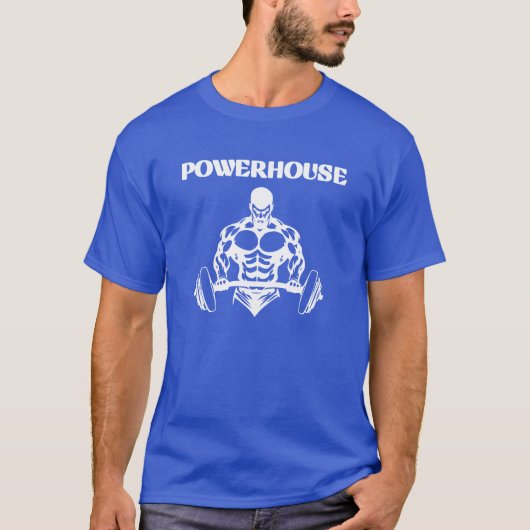 MEN'S DEEP ROYAL TRAINING POWERHOUSE BASIC  Tシャツ (正面)