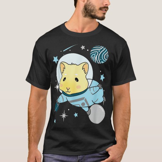 Mens Demiboy Guinea Pig In Space Demiboy Pride  Tシャツ (正面)