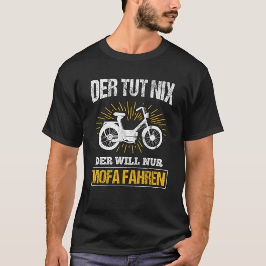 Mens DerはMoped Moped Moped Mopedを使用 Tシャツ (正面)