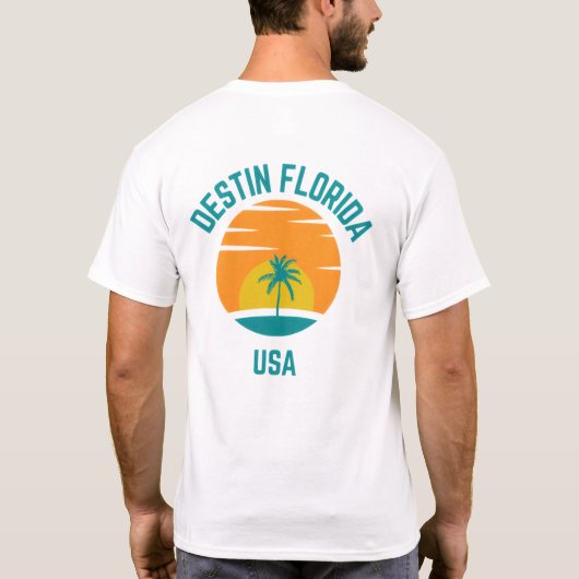 Men's Destin Beach Florida T-Shirt Tシャツ (裏面)