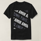 Mens Diagonal Amir Pattern Design Gift Grey Camoue Tシャツ (デザイン正面)