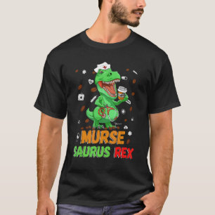 Mens Dinosaur Scrub Nurse Life Coffee Rn Murse Nur Tシャツ