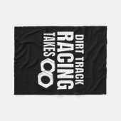 Mens Dirt Track Racing Funny Race Quote Sprint Car フリースブランケット (正面(横))