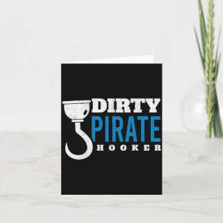 Mens dirty pirate freebooter caribbean sea thief カード