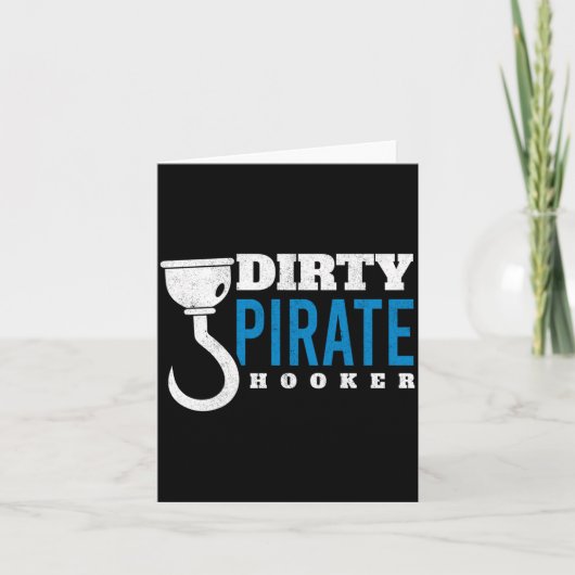 Mens dirty pirate freebooter caribbean sea thief カード (正面)