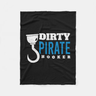 Mens dirty pirate freebooter caribbean sea thief フリースブランケット