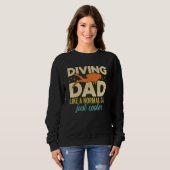 Mens Diving Dad Scuba Diver Underwater Snorkeling  スウェットシャツ (正面フル)