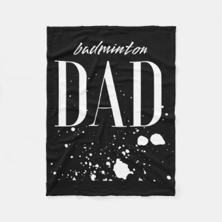 Mens Dminton Dad Game Day Biggest Fan Proud Parent フリースブランケット