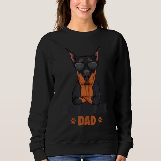 Mens Doberman Dobie Dad Dog スウェットシャツ (正面)