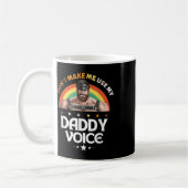 Mens Dont Me Use My Daddy Voice おもしろいゲイBea コーヒーマグカップ (左)