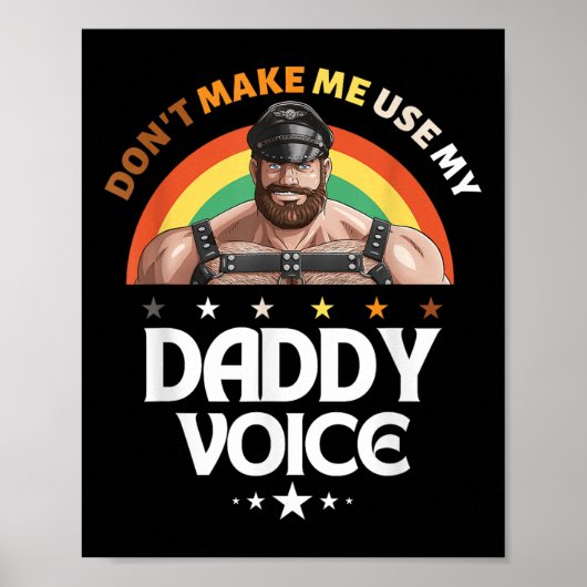 Mens Dont Me Use My Daddy Voice おもしろいゲイBea ポスター (正面)