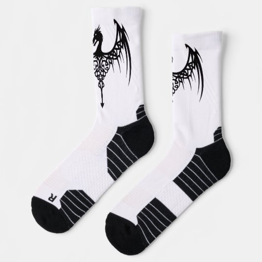 Men's dragon symbol socks ソックス (左)