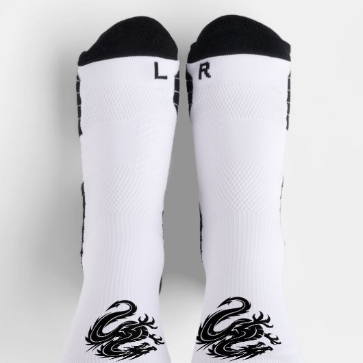 Men's dragon symbol socks ソックス (上部)