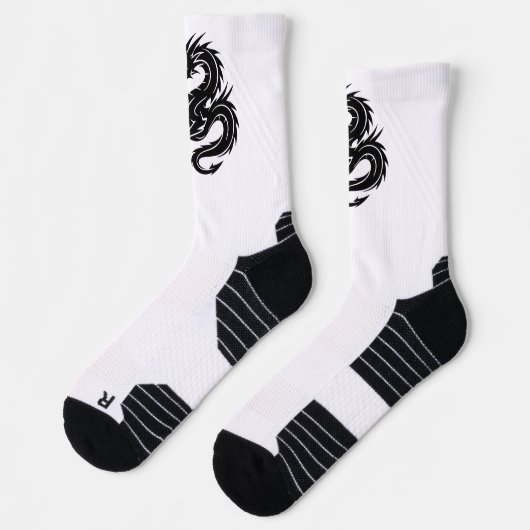 Men's dragon symbol socks ソックス (左)