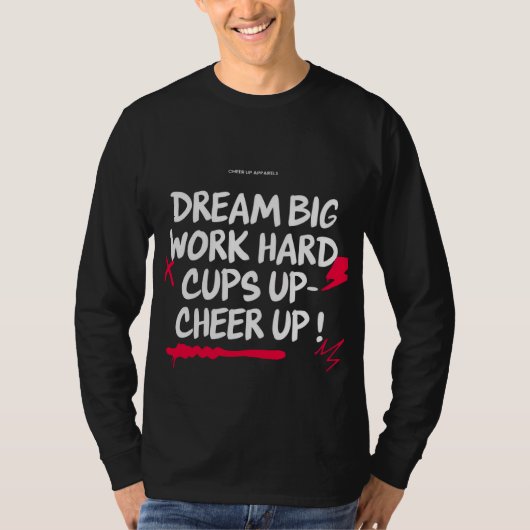 MEN'S DREAM BIG CHEER UP LONG SLEEVE  Tシャツ (正面)
