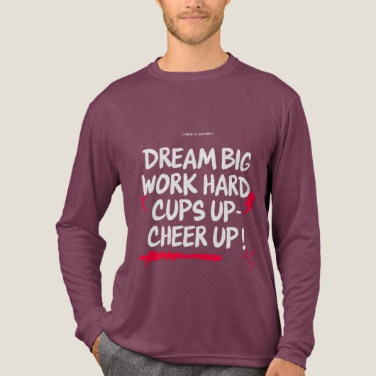 MEN'S DREAM BIG CHEER UP LONG SLEEVE TEE トライブレンドＴシャツ (正面)