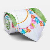 Mens Dress Tie Boho Llama Bohemian Cacti Desert Fl ネクタイ (ロール)