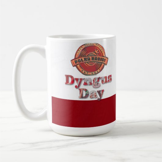 Men's Dyngus Day Polka Radio コーヒーマグカップ (左)