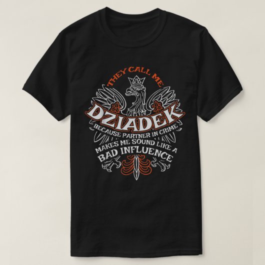 Mens Dziadek Polish American Grandads Dziadzia Dyn Tシャツ (デザイン正面)