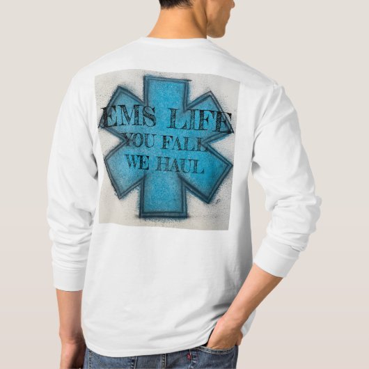 Men's EMSおもしろい Life，あなたは私たちの秋を引っ張る Tシャツ (裏面)