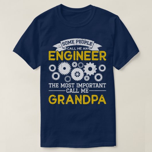 Mens Engineering Dad Grandpa Engineer Tシャツ (デザイン正面)