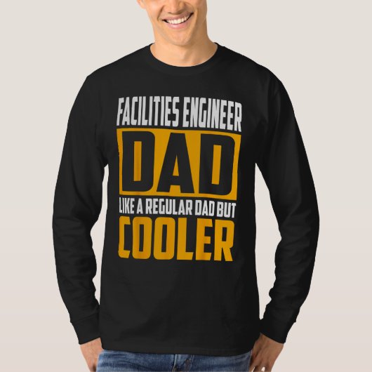 Mens Facilities Engineer Dad  Like a Regular Dad b Tシャツ (正面)