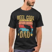 Mens Father And Son Fishing Retro Reel Cool Dad Tシャツ (正面)