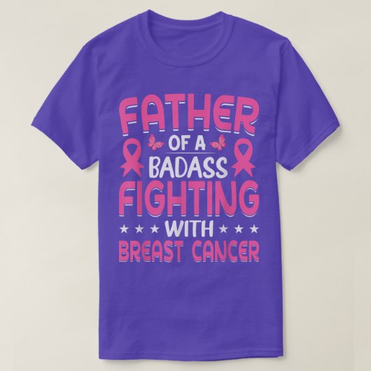 Mens Father of a Breast Cancer Warrior  Breast Can Tシャツ (デザイン正面)