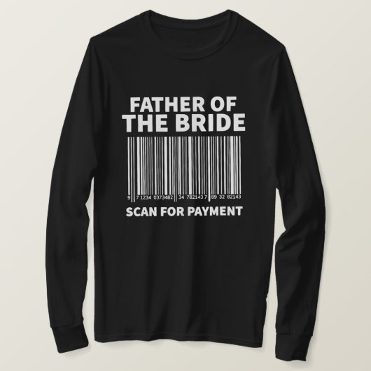 Mens Father Of The Bride Scan For Wedding Tシャツ (デザイン正面)