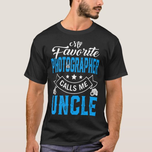 Mens Father's Dayフォトグラファーお気に入りのがMに電話 Tシャツ (正面)