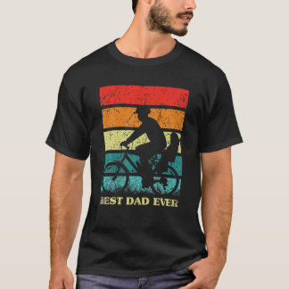 Mens Father's Day Best Dad Ever Retro Sunset Fathe Tシャツ