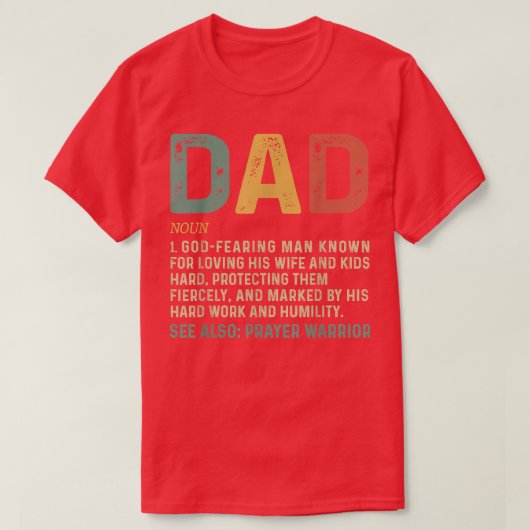 Mens Fathers Day For Dad Christian Dad Definition Tシャツ (デザイン正面)